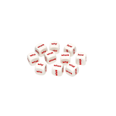Interrogative Dice Set – Question Word Language Dice (10-Pack)