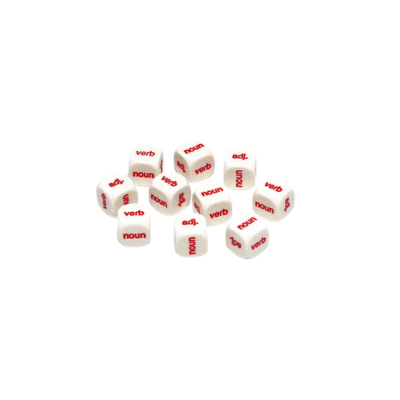 Parts of Speech Dice Set – 10 Dice for Grammar Games and Writing Practice