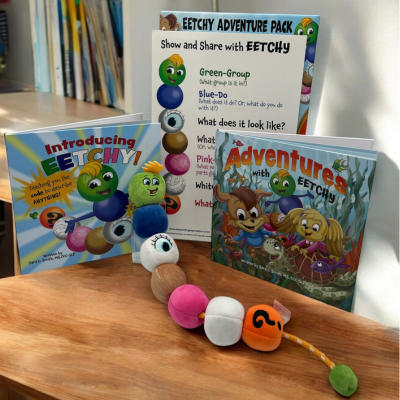 EETCHY Adventure Pack – Language-Building Books + Plush Character + Poster